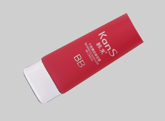 PCR PE Plastic Liquid Foundation Empty Makeup Tubes D35mm 35-100ml With Electroplate Super Flat Cover Plastic Oval Tube