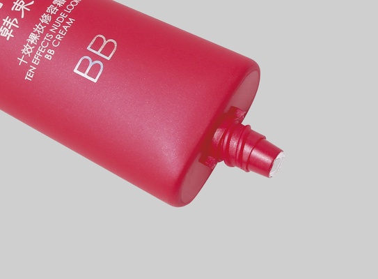 PCR PE Plastic Liquid Foundation Empty Makeup Tubes D35mm 35-100ml With Electroplate Super Flat Cover Plastic Oval Tube