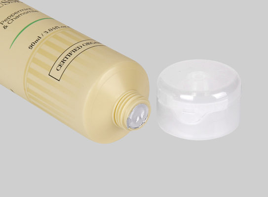 Yellow Lotion Tooth Paste Plastic Cosmetic Packaging D35mm 35-110ml